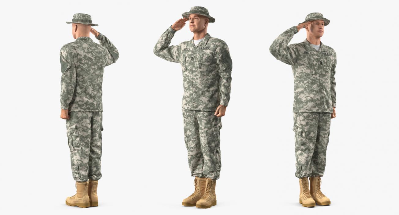 Rigged US Army Soldiers Collection 3D model