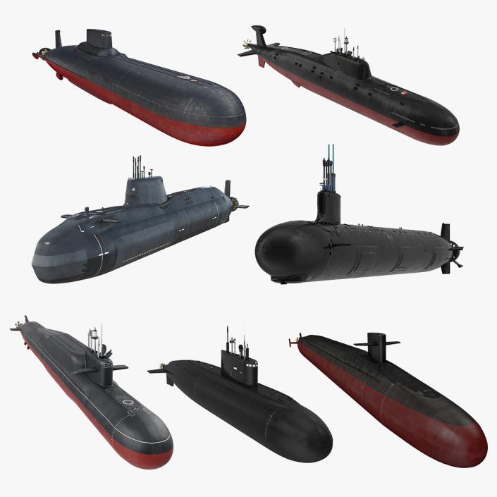 Military Submarines 3D Models Collection 2 3D