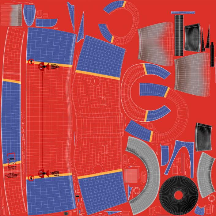 Boeing 737-700 with Interior Southwest Airlines Rigged 3D model