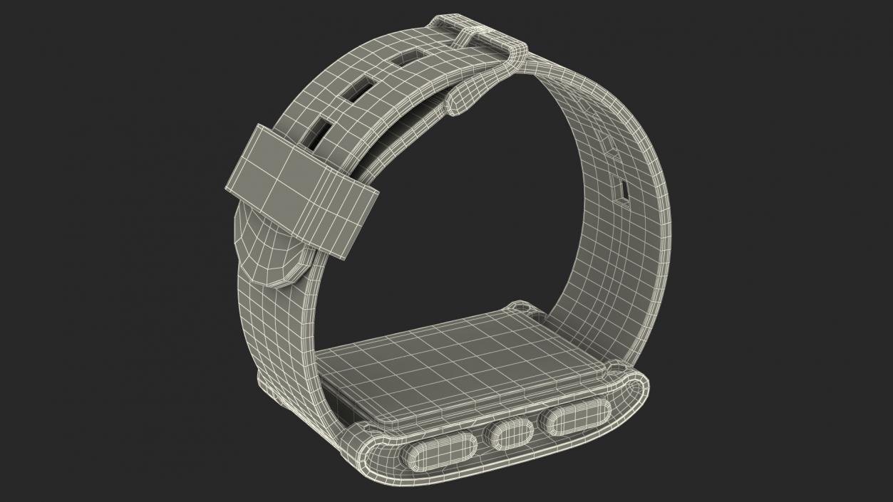 Disconnected Pebble Smart Watch with Strap 3D