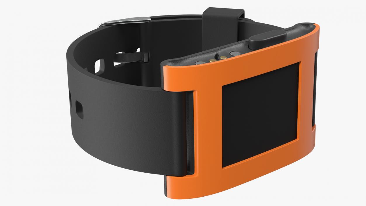 Disconnected Pebble Smart Watch with Strap 3D