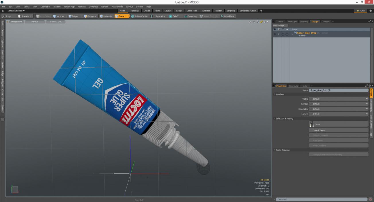 3D model Super Glue Drop