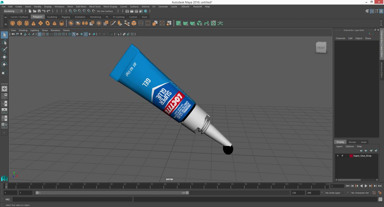 3D model Super Glue Drop