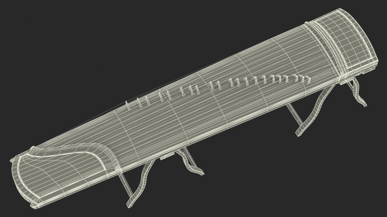 3D model Guzheng String Instrument Chinese Zither