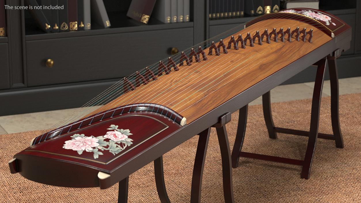 3D model Guzheng String Instrument Chinese Zither