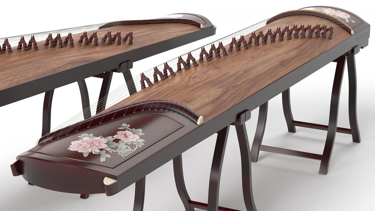 3D model Guzheng String Instrument Chinese Zither