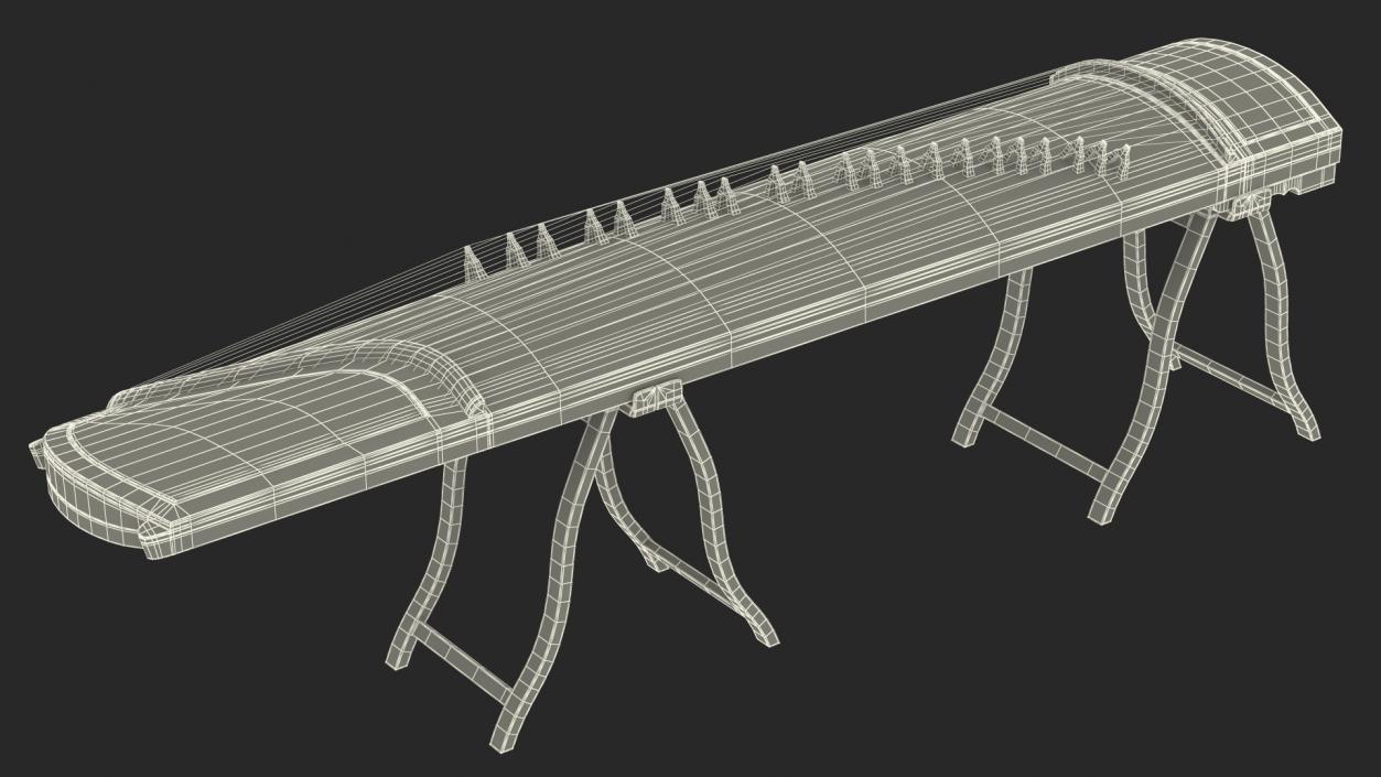 3D model Guzheng String Instrument Chinese Zither