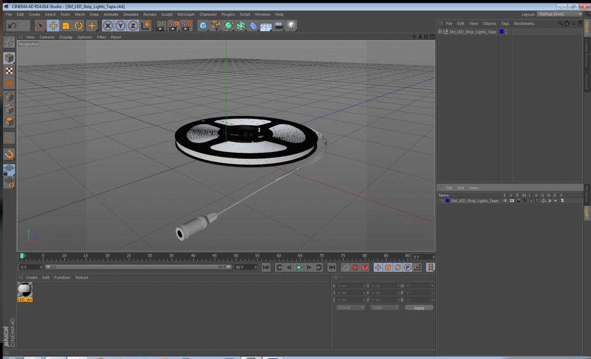 3M LED Strip Lights Tape 3D model