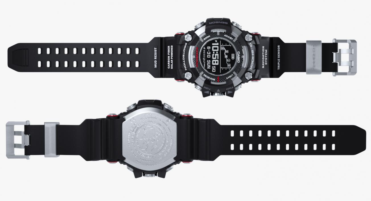 3D Casio G-Shock Rangeman GPR B1000 Black model