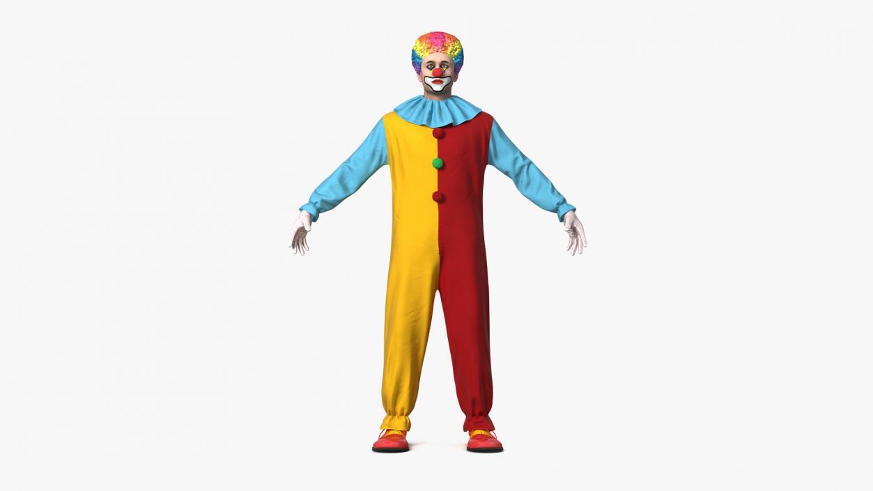 Mens Clown Suit Rigged 3D