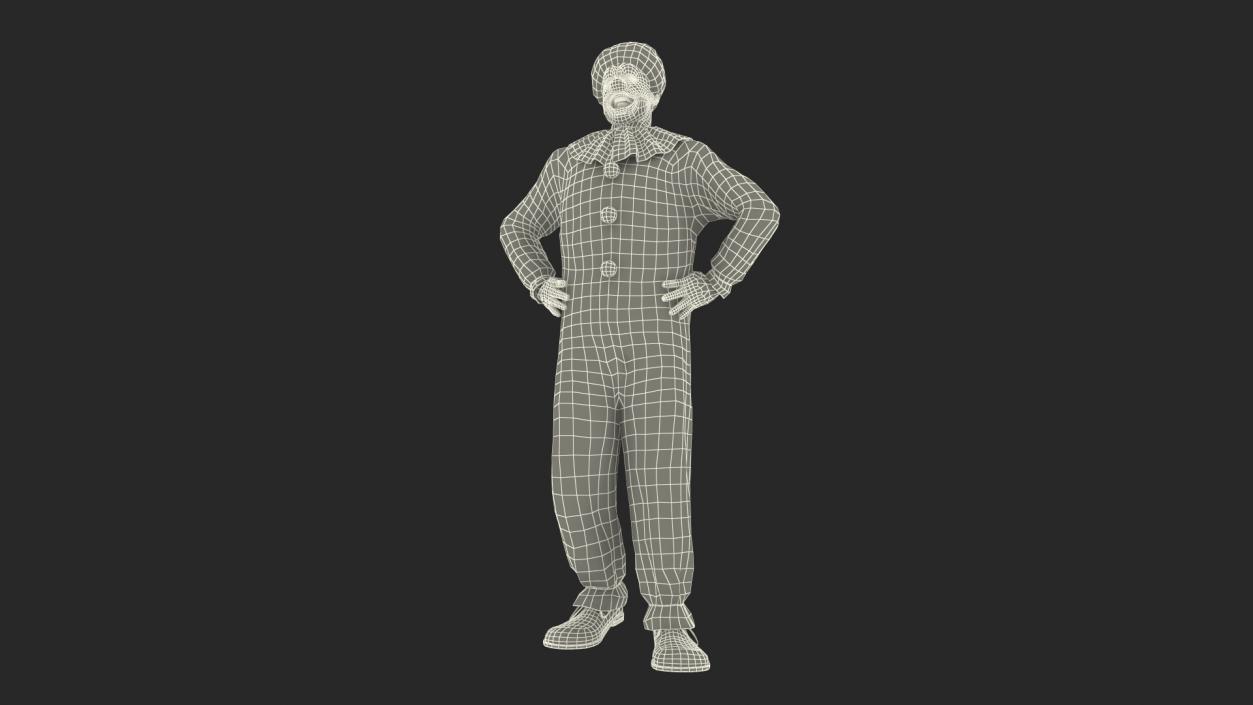 Mens Clown Suit Rigged 3D