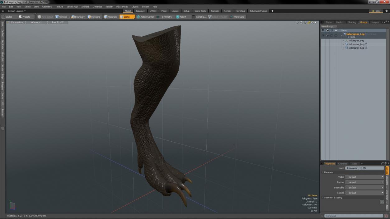 Indoraptor Leg 3D model