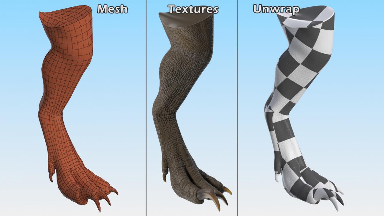 Indoraptor Leg 3D model