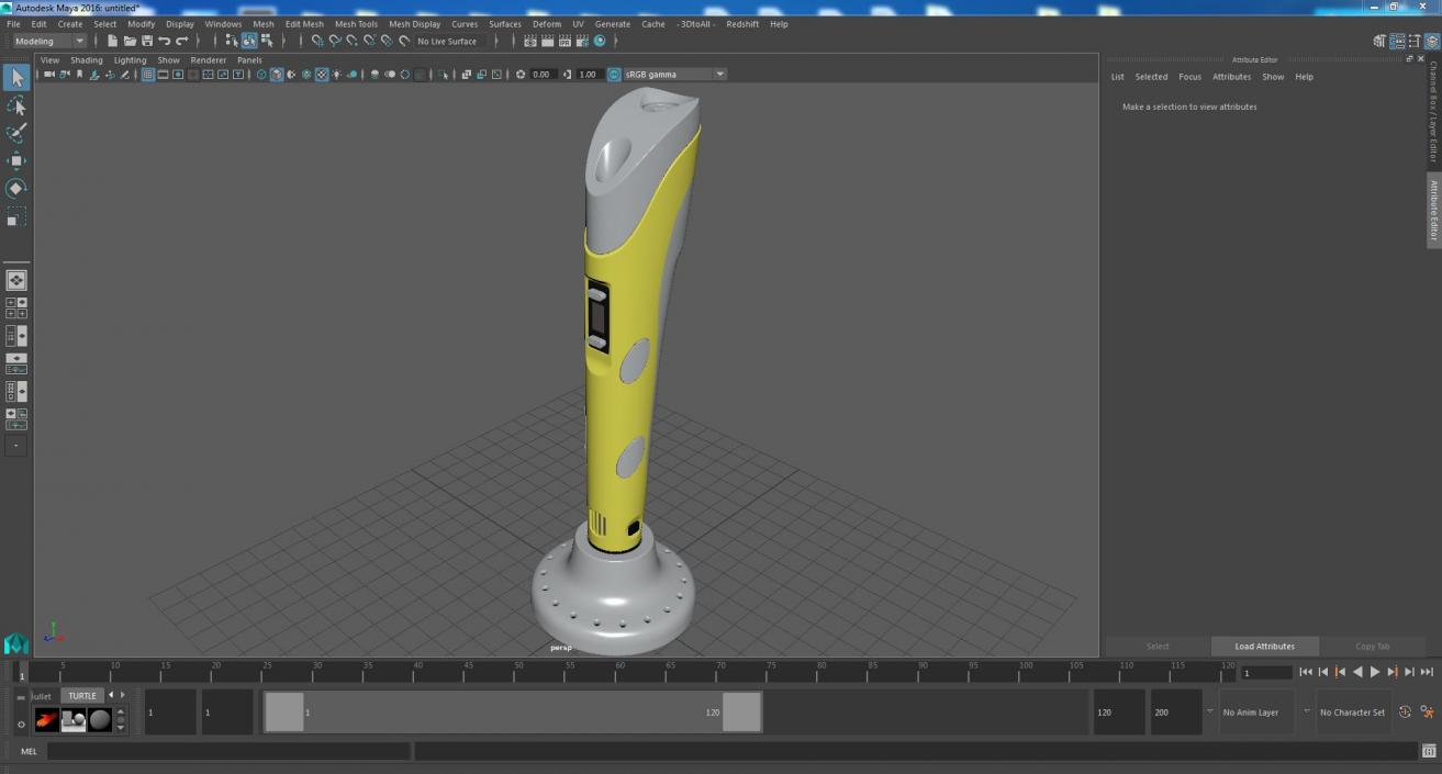 3D Printer Pen Yellow model