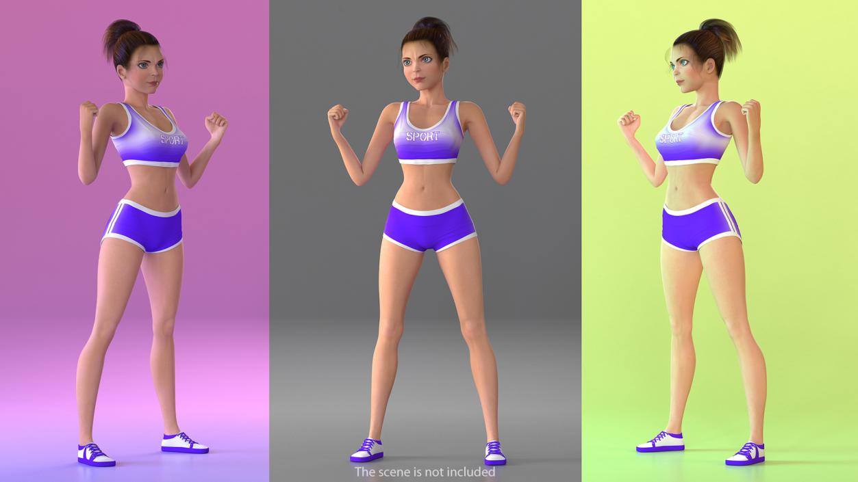 Girl Sport Suit Set 3D model