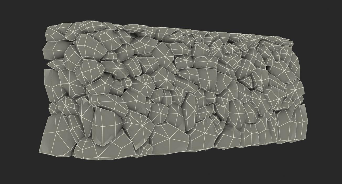 3D model Grey Stone Wall