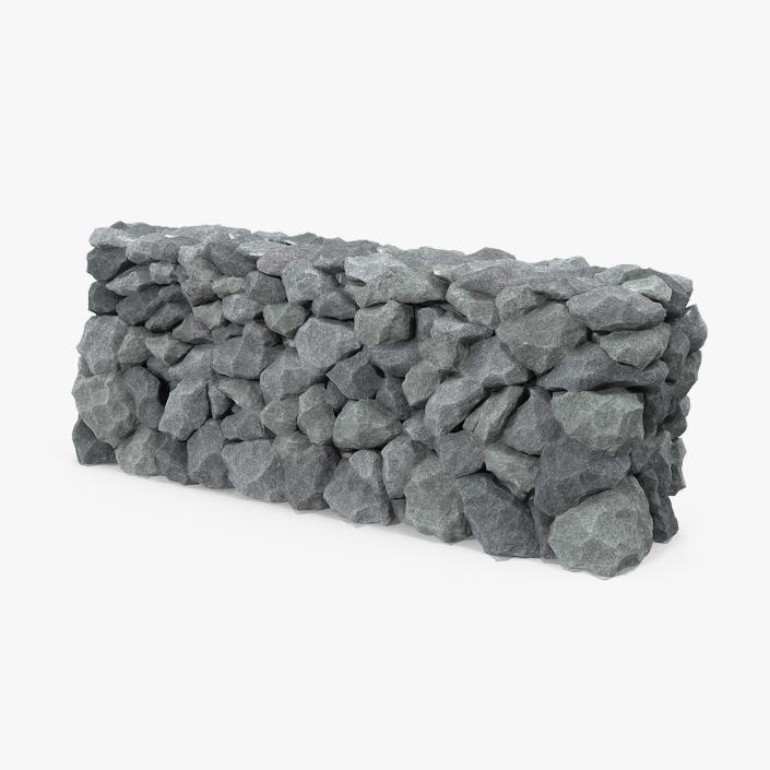 3D model Grey Stone Wall