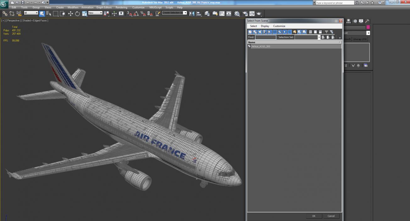 3D Airbus A310-300 Air France