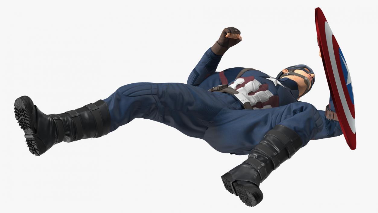 Captain America Attack Pose 3D