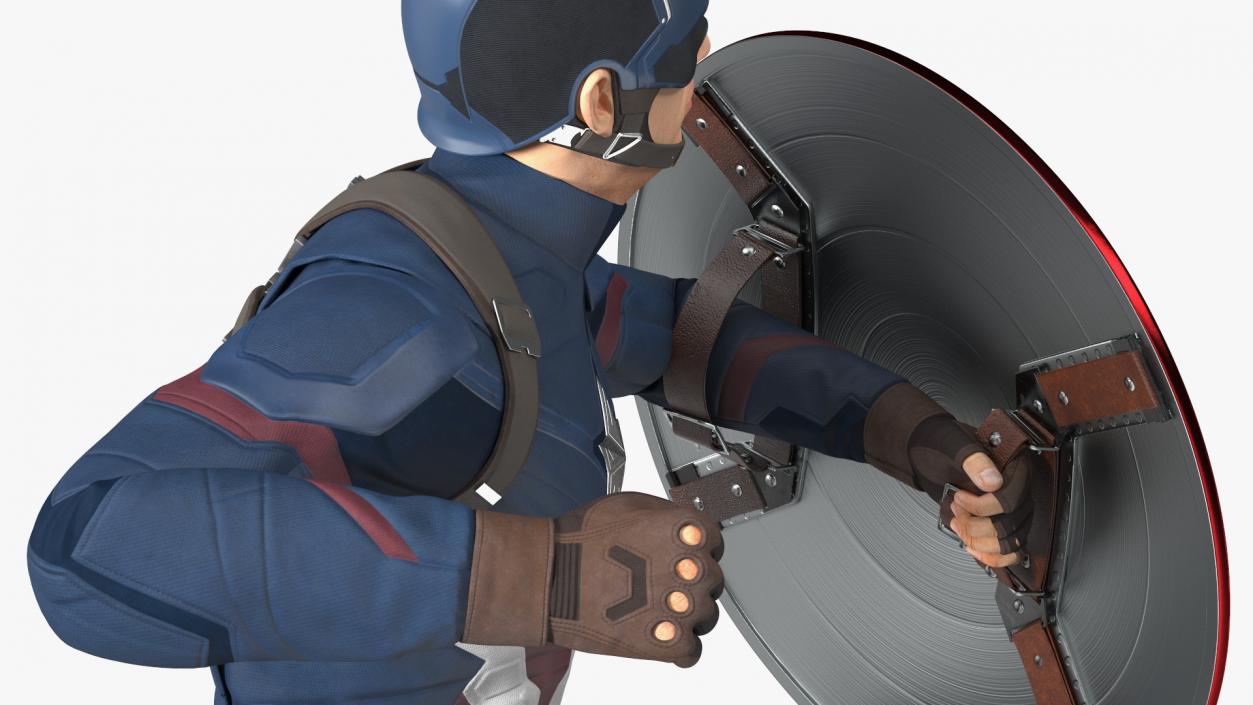 Captain America Attack Pose 3D