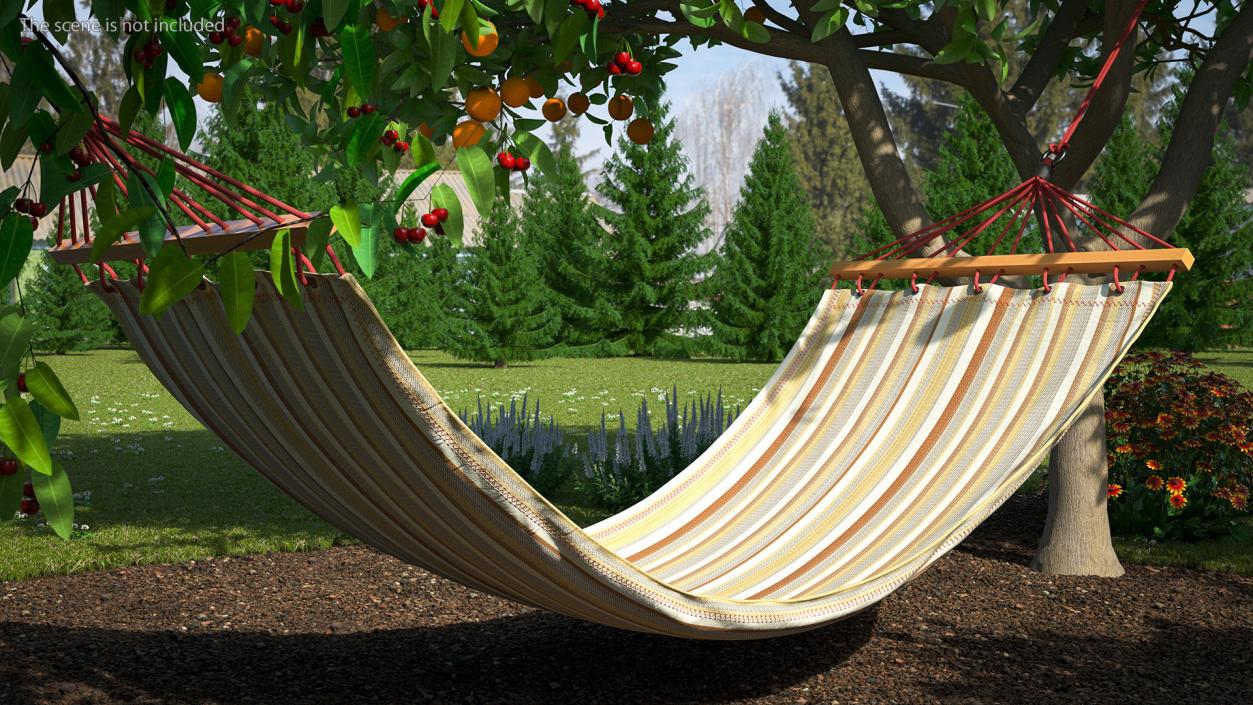 Quilted Fabric Hammock 3D