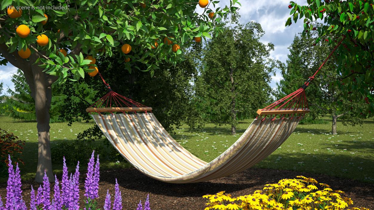 Quilted Fabric Hammock 3D