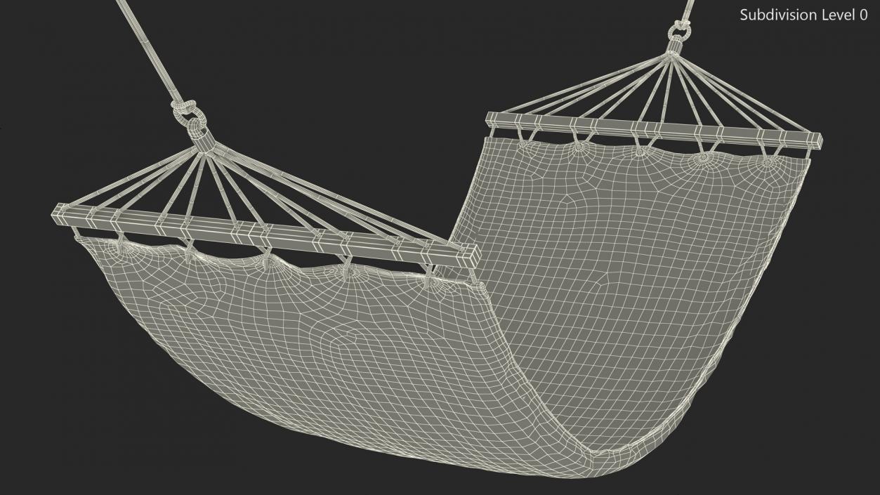 Quilted Fabric Hammock 3D