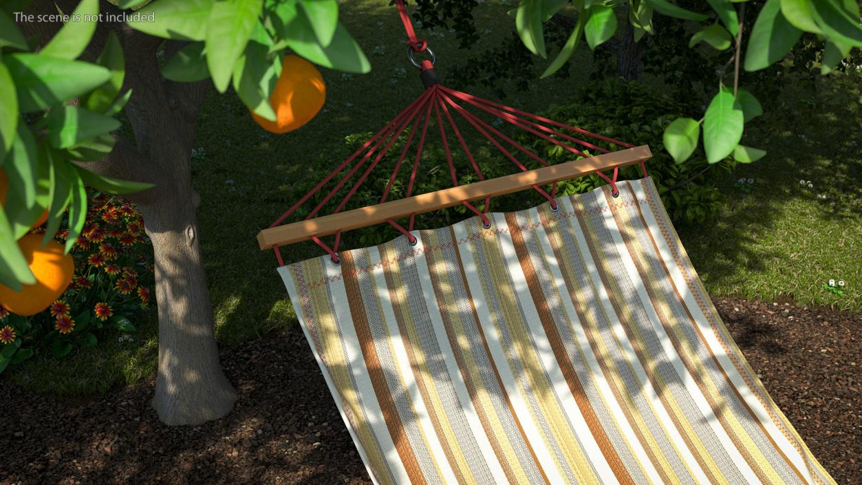 Quilted Fabric Hammock 3D