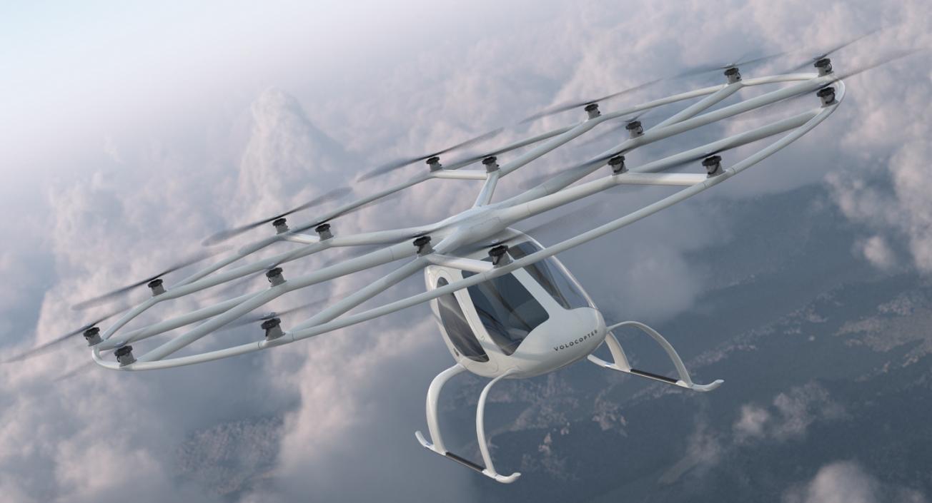 Autonomous Air Taxi in Dubai Volocopter 2X 3D