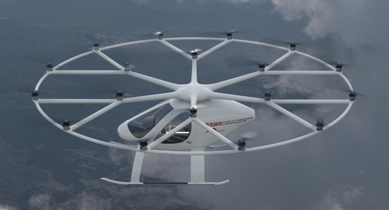 Autonomous Air Taxi in Dubai Volocopter 2X 3D