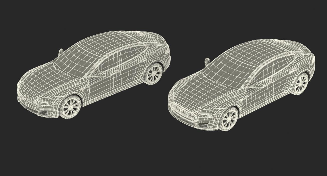 3D Tesla Model S Rigged Collection