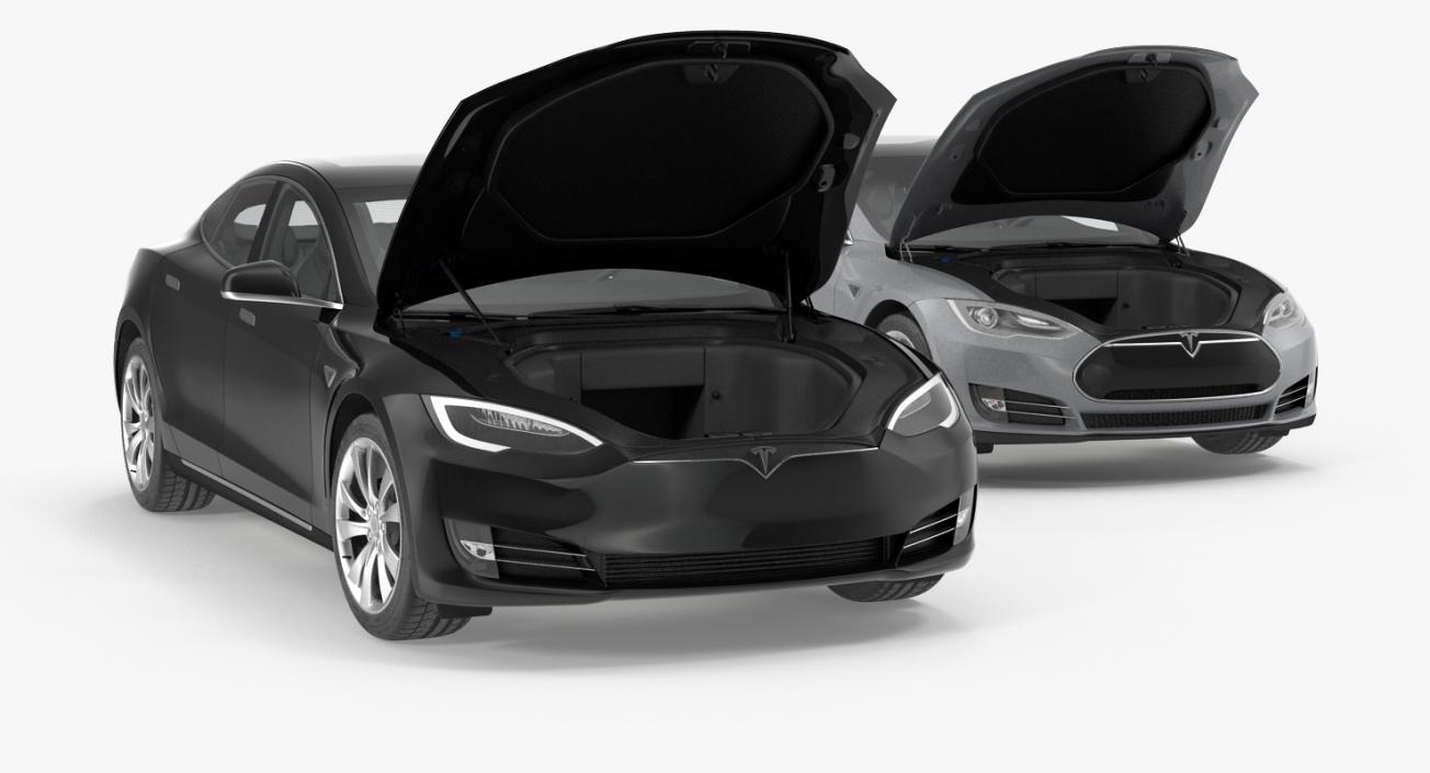 3D Tesla Model S Rigged Collection