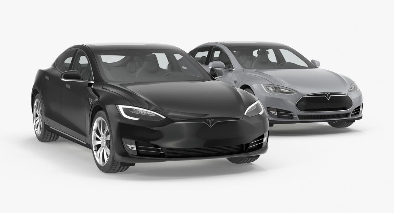 3D Tesla Model S Rigged Collection