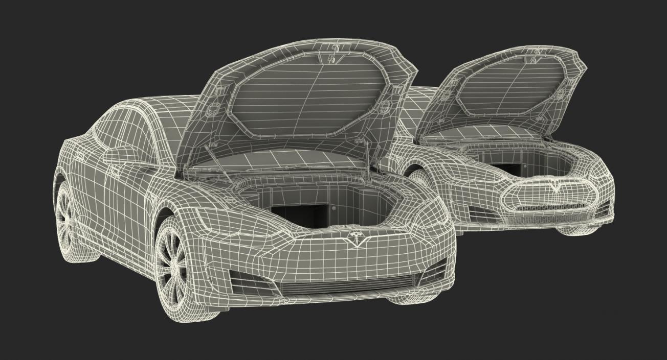 3D Tesla Model S Rigged Collection