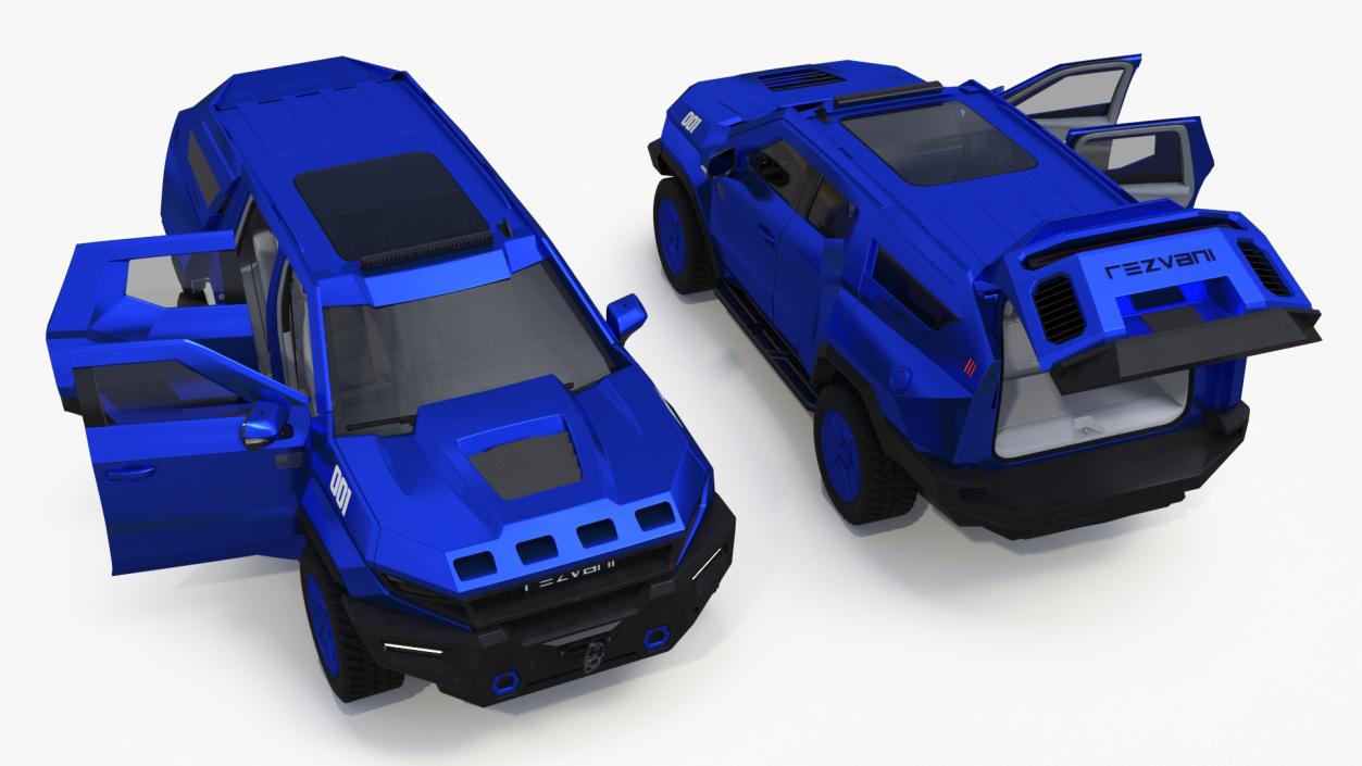 Rezvani 2024 Armored SUV Blue 3D model