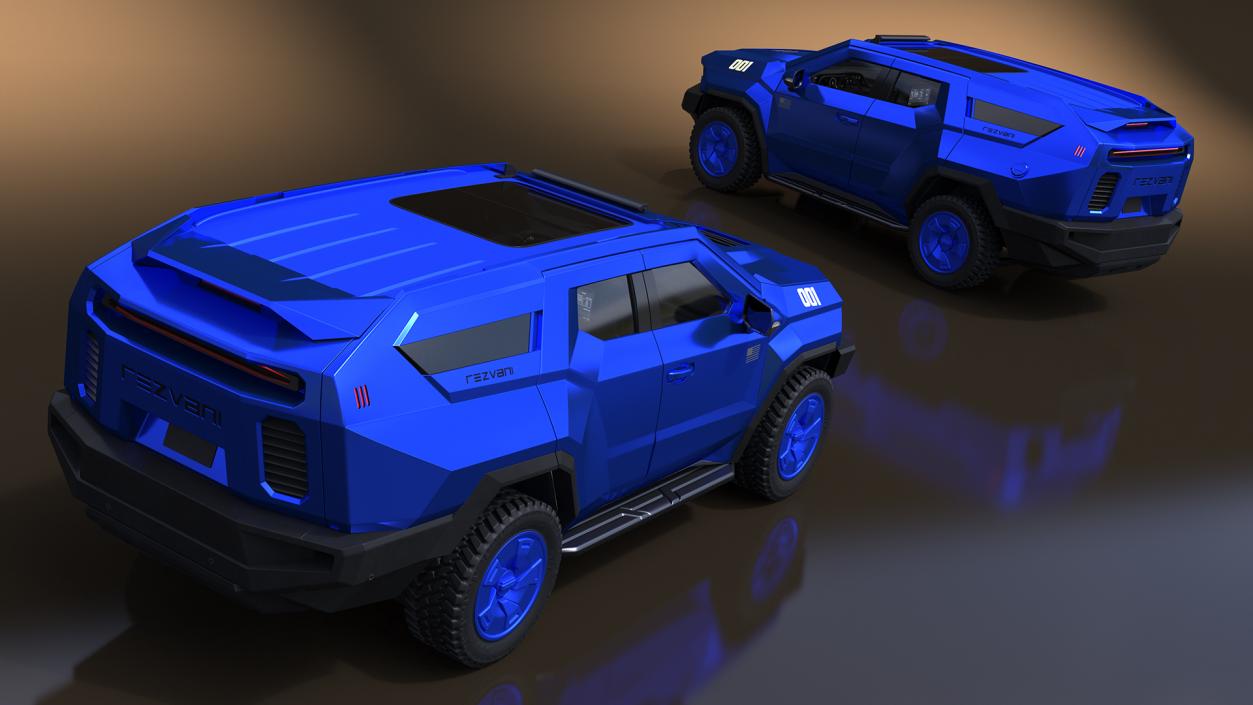 Rezvani 2024 Armored SUV Blue 3D model