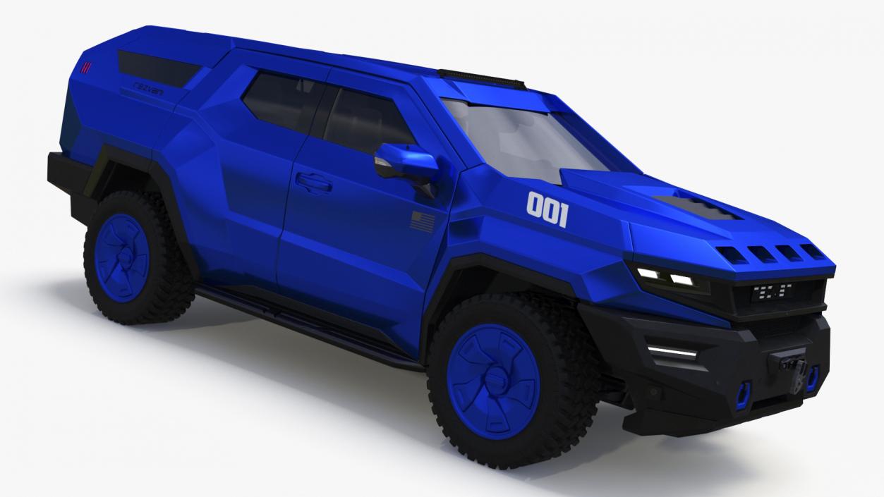 Rezvani 2024 Armored SUV Blue 3D model