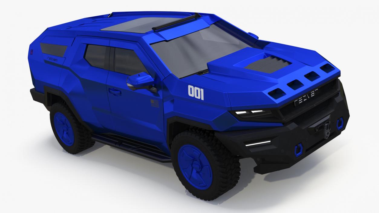 Rezvani 2024 Armored SUV Blue 3D model