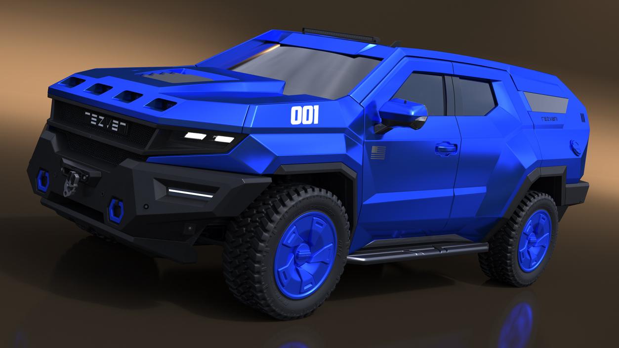 Rezvani 2024 Armored SUV Blue 3D model