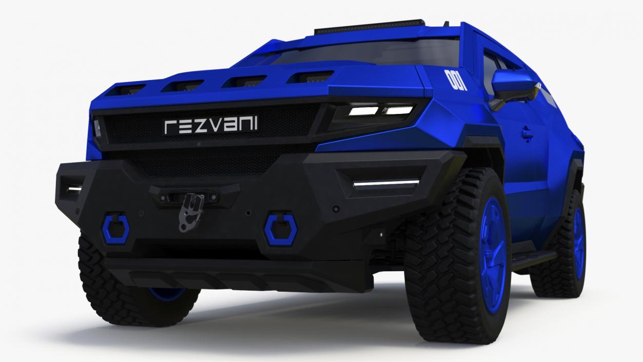 Rezvani 2024 Armored SUV Blue 3D model