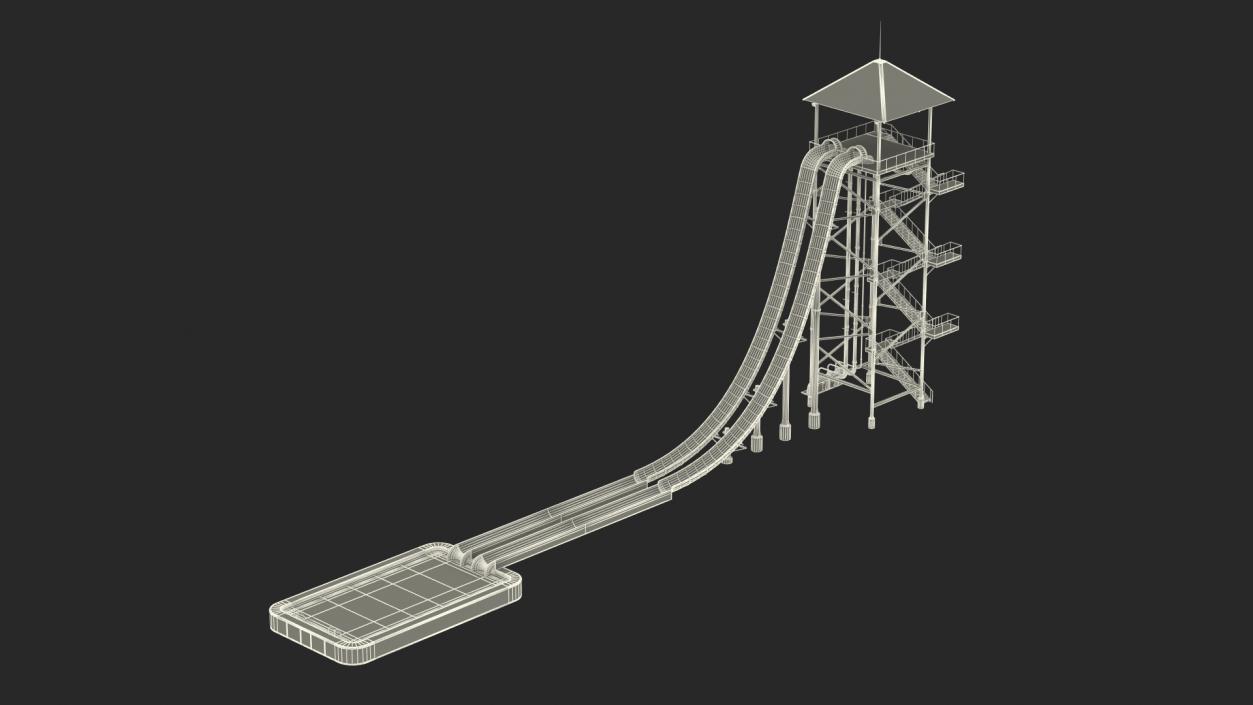 3D model Freefall Water Slide