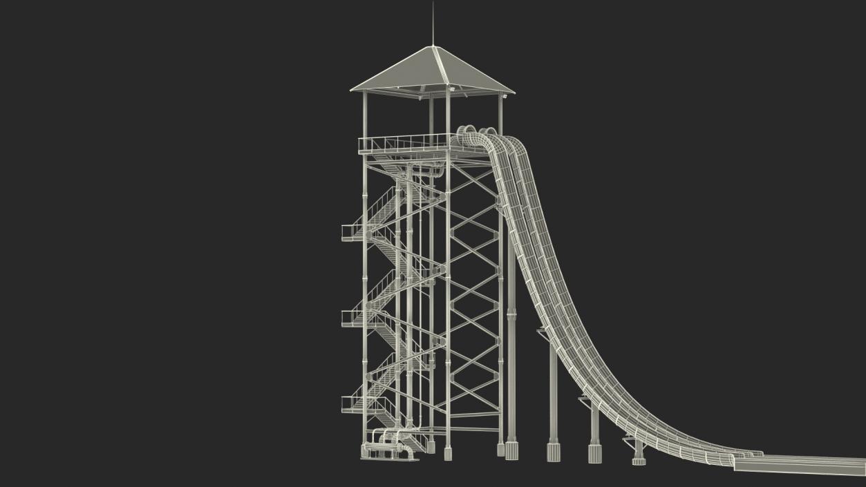 3D model Freefall Water Slide