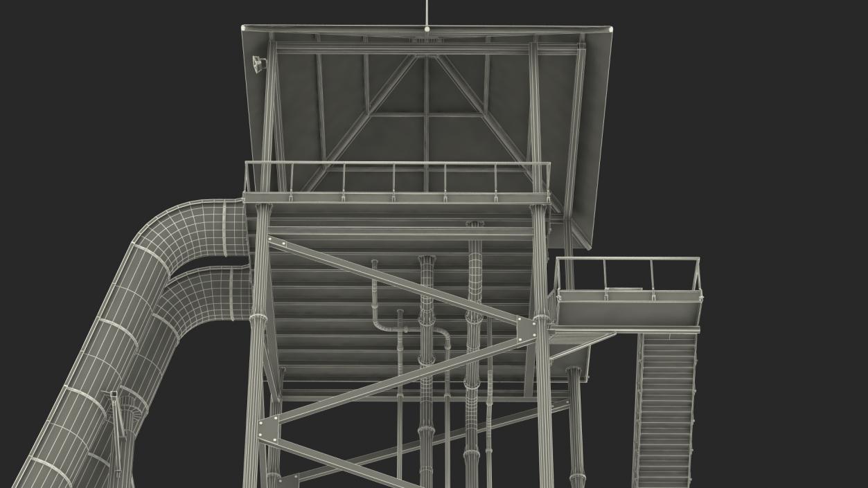 3D model Freefall Water Slide