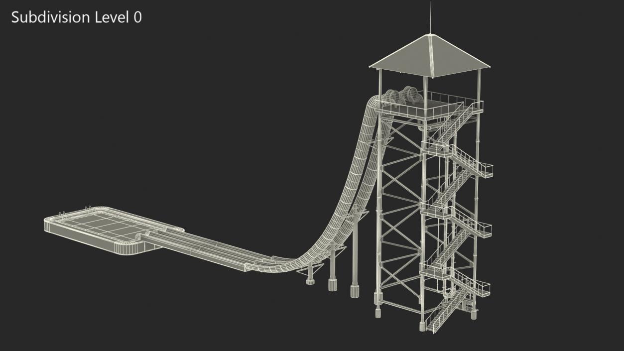 3D model Freefall Water Slide