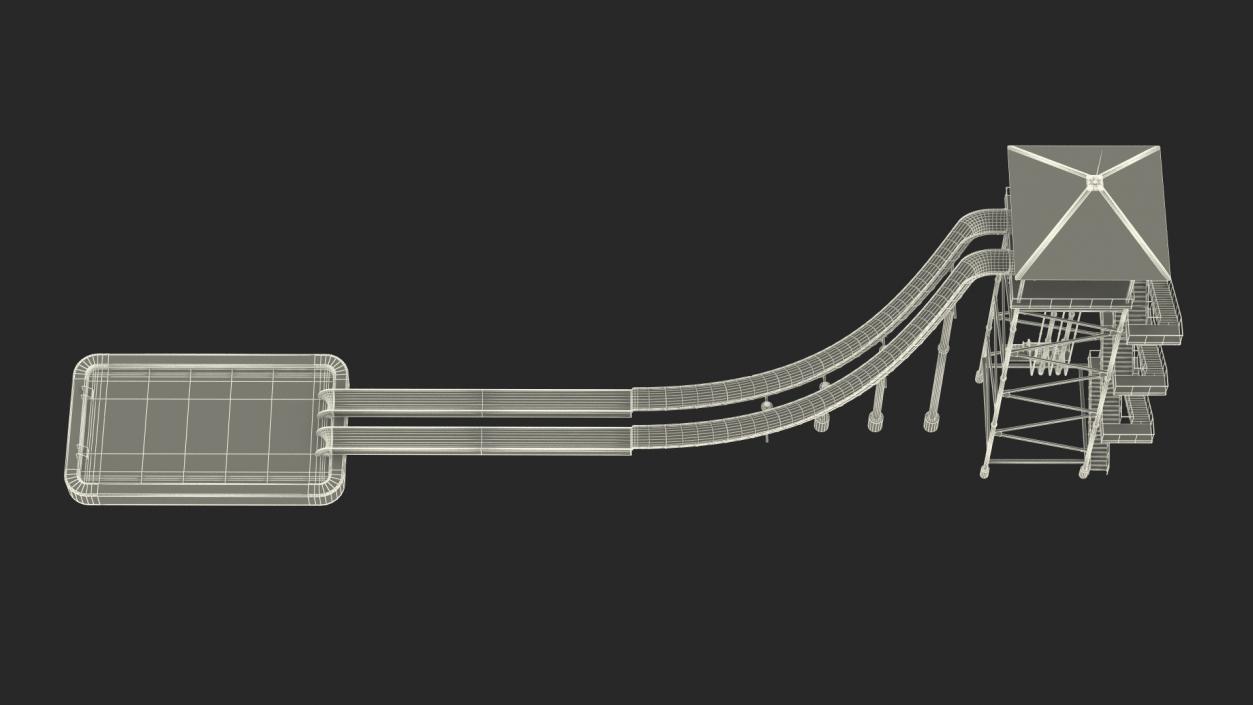 3D model Freefall Water Slide