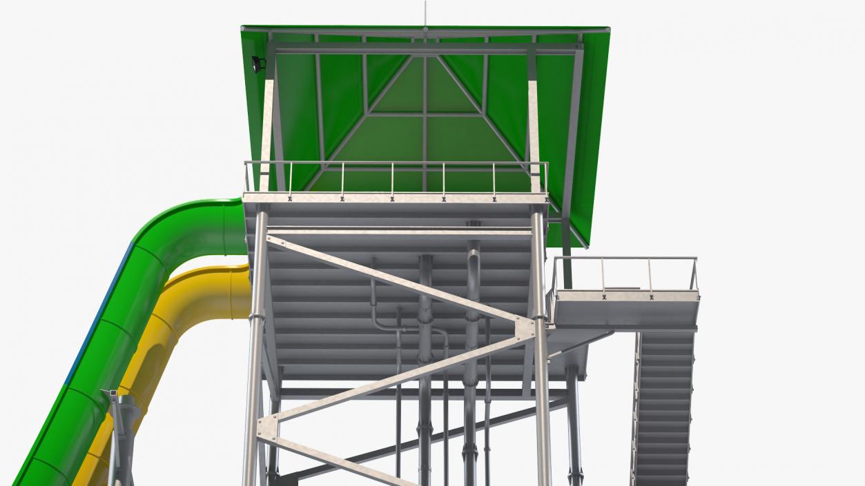 3D model Freefall Water Slide