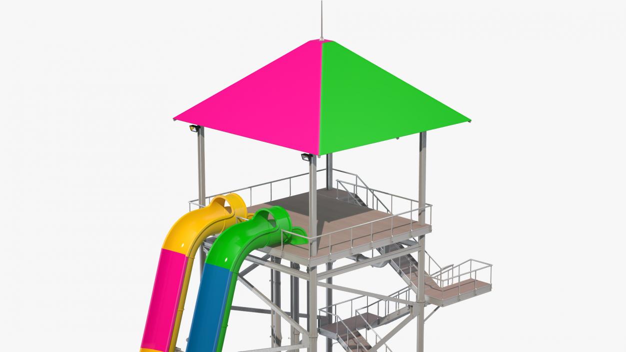 3D model Freefall Water Slide