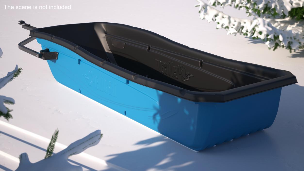 3D Cargo Sled Pelican Blue model