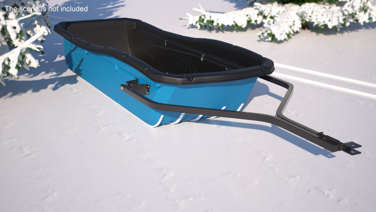 3D Cargo Sled Pelican Blue model