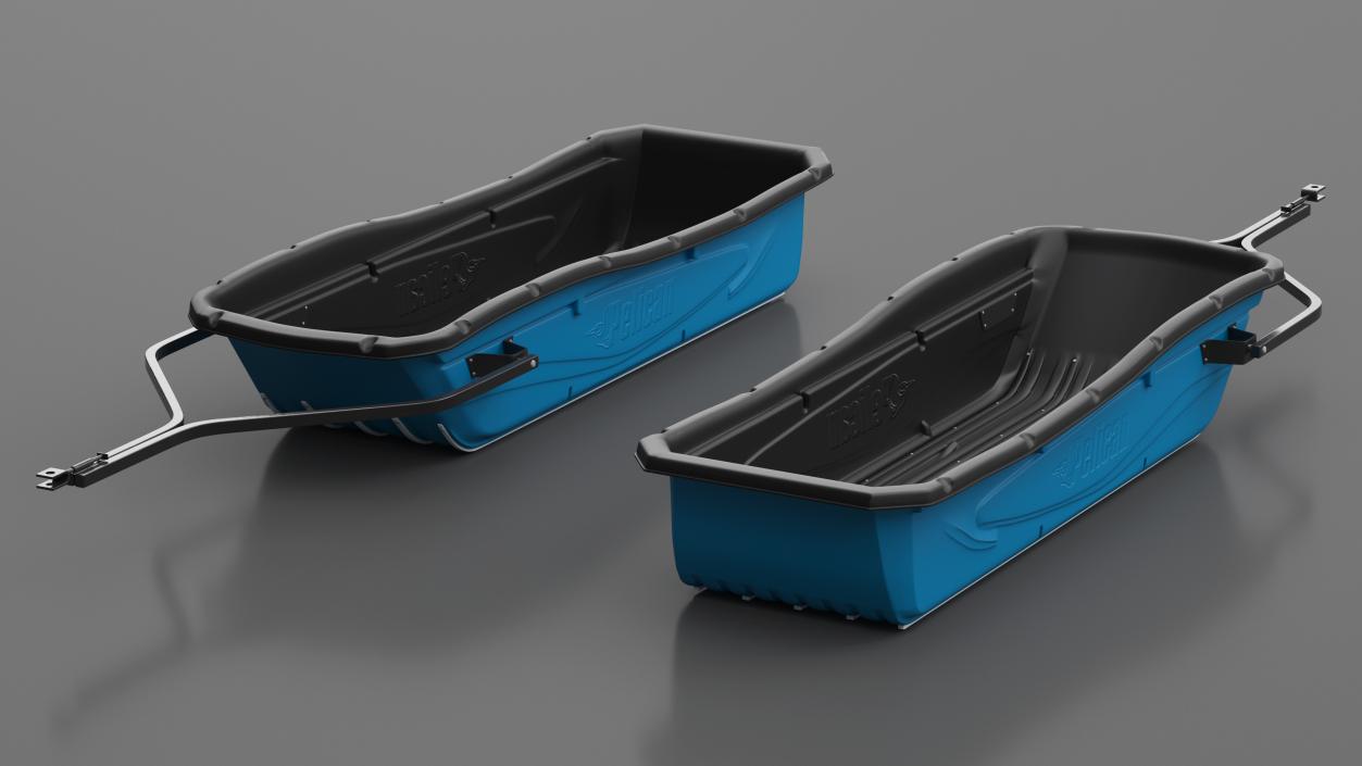 3D Cargo Sled Pelican Blue model